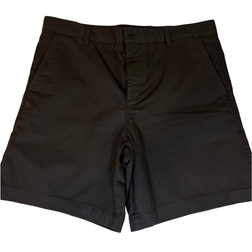 The Kooples Mens Black Chino Shorts Flat Front Cotton Size 34